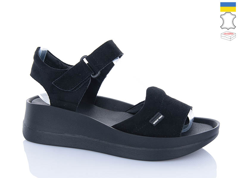 Босоножки Sali (37-41) 261 чорний з чор-п. (лето)