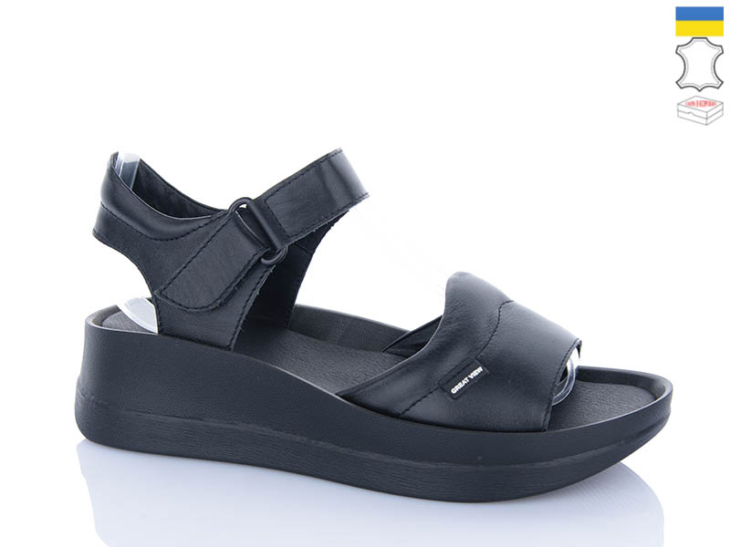 Босоножки Sali (37-41) 261 чорний к чор-п. (лето)