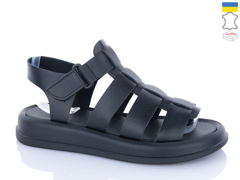 Босоножки Sali (36-40) 263 чорний к чор-п. (лето)