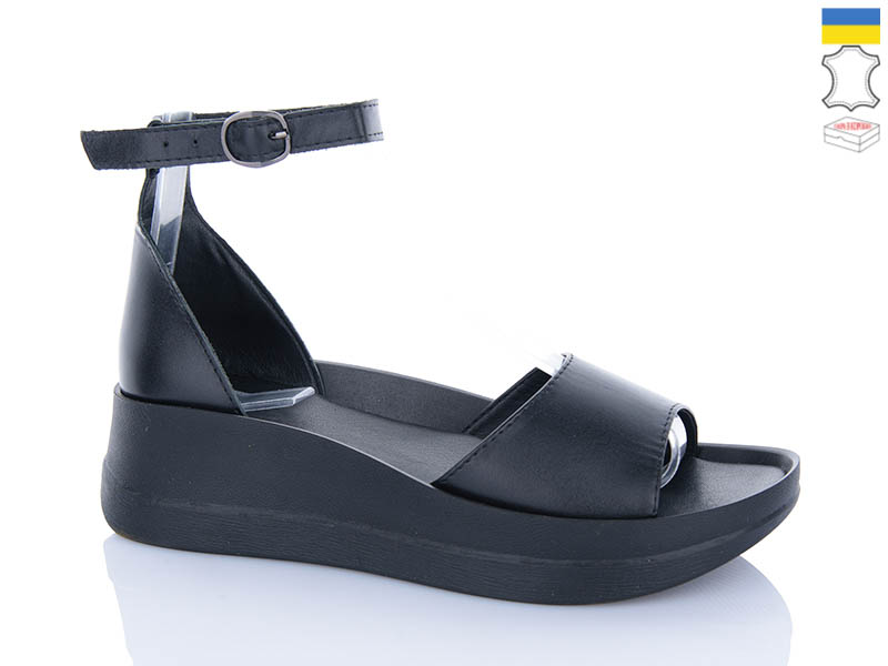 Босоножки Sali (37-41) 5026 чорний к чор-п. (лето)