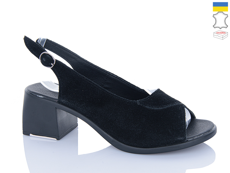Босоножки Sali (37-41) 150 чорний з чор-п. (лето)