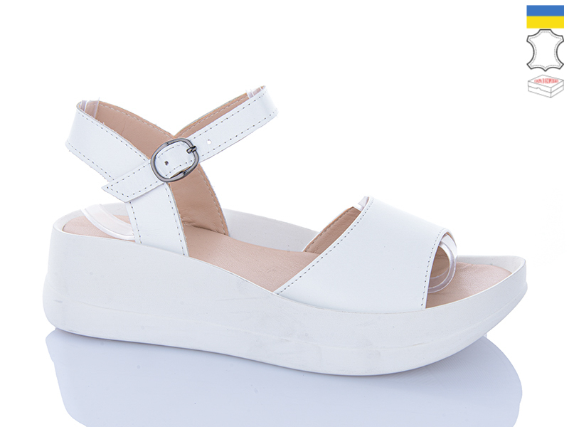 Босоножки Sali (37-41) 508-25 білий біл-п. (лето)