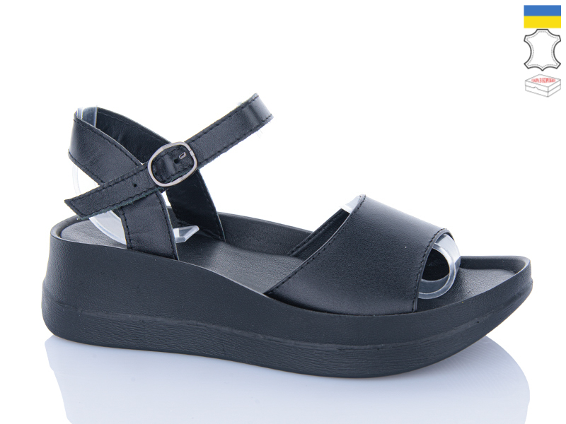 Босоножки Sali (37-41) 508-25 чорний к чор-п. (лето)