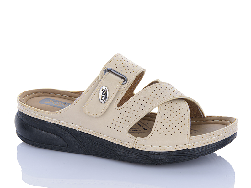 Шлепанцы Sali One (37-41) 820 бежевий (лето)