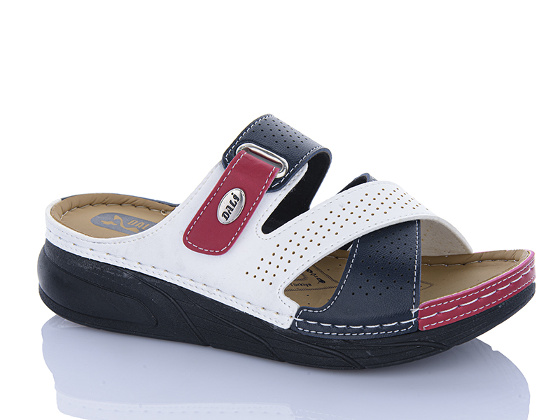 Шлепанцы Sali One (36-41) 820 біл-синій (лето)