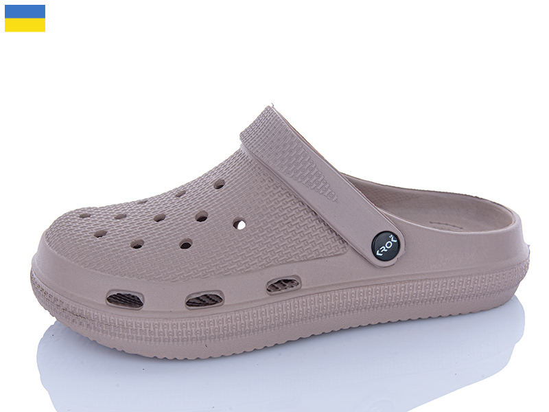 Кроксы ALEX M&L (36-41) ML98 св.коричневий (лето)