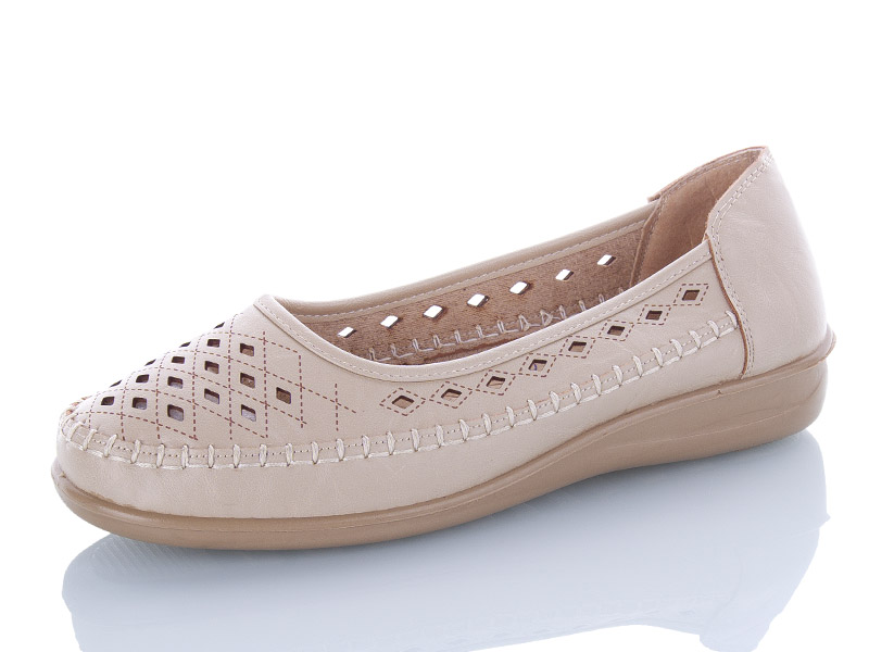 Туфли Yuemingzu (37-43) 509 beige-old-1 (лето)