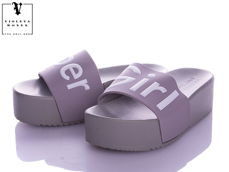 Шлепанцы VIOLETA (36-41) 8-306 grey (лето)