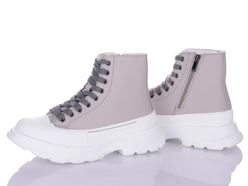 Ботинки VIOLETA (36-41) 166-31 grey-white (деми)