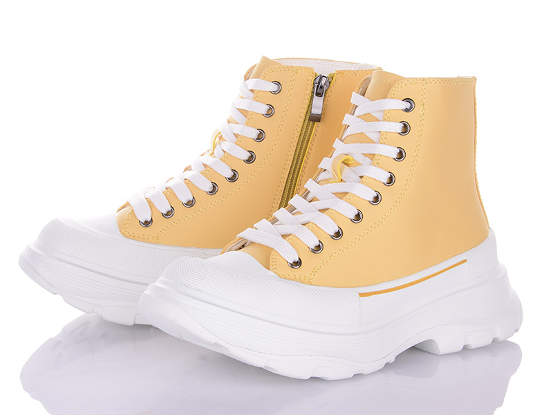 Ботинки VIOLETA (36-41) 166-31 yellow-white (деми)