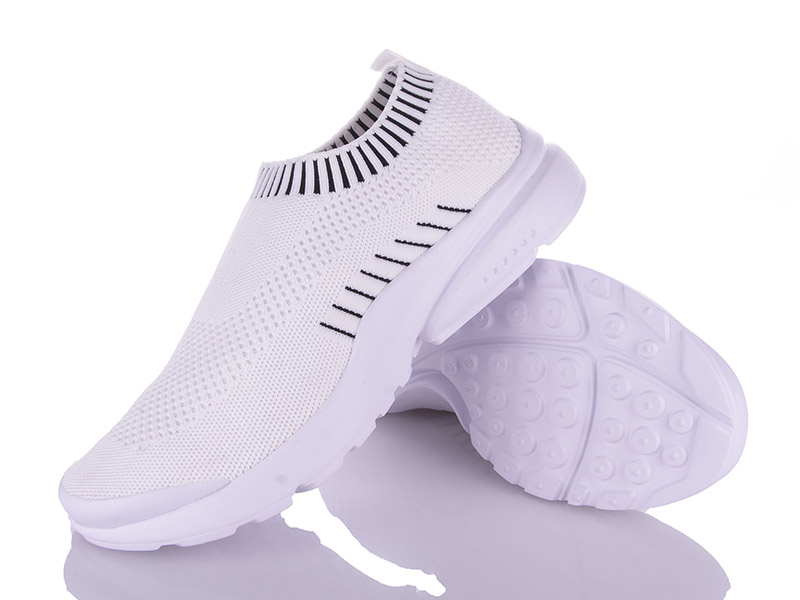 Кроссовки VIOLETA (40-45) 24-109 white-black (лето)