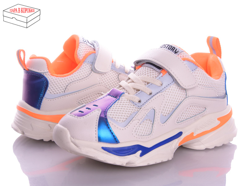 Кроссовки VIOLETA (31-36) Q73-801 white-orange (деми)