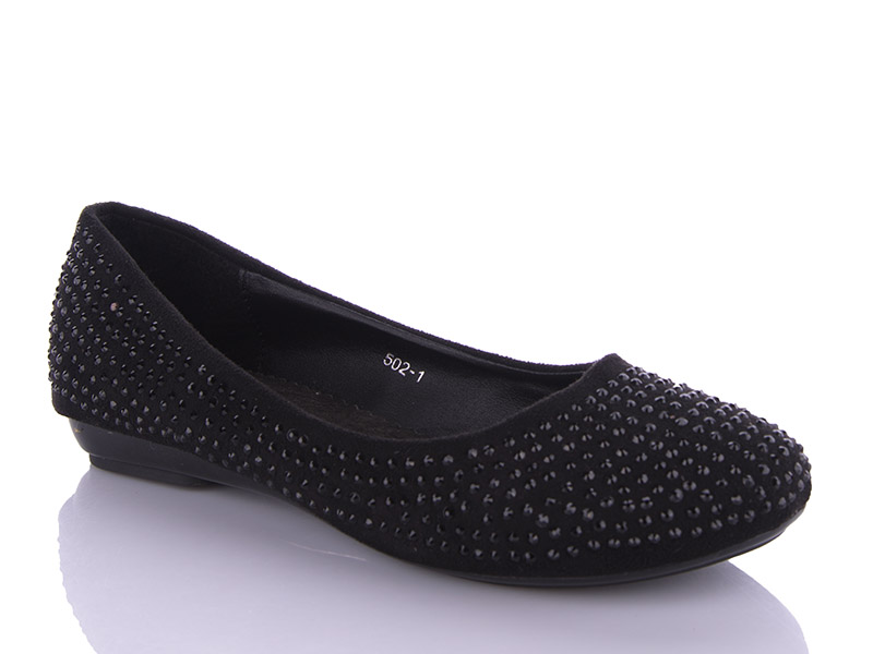Балетки Miss Ilonna (36-40) 502-1 black (деми)