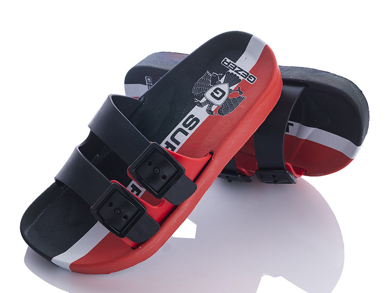 Шлепанцы VIOLETA (30-35) 12329 black-red (лето)