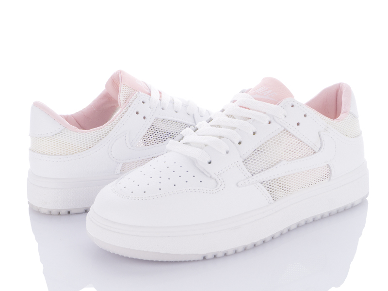 Кроссовки VIOLETA (36-40) 194-1 white-pink (лето)