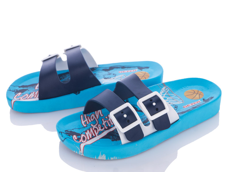 Шлепанцы VIOLETA (30-35) 11378 white-blue (лето)