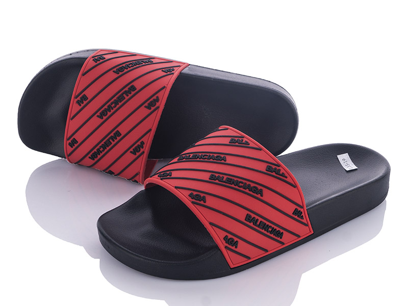 Шлепанцы VIOLETA (36-41) Q115-L33-19 black-red (лето)