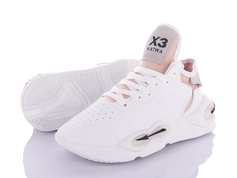 Кроссовки VIOLETA (36-41) 177-18 white-pink (деми)