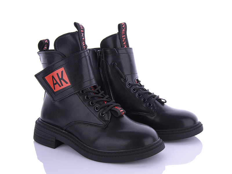 Ботинки VIOLETA (36-41) 197-53 black-red (деми)