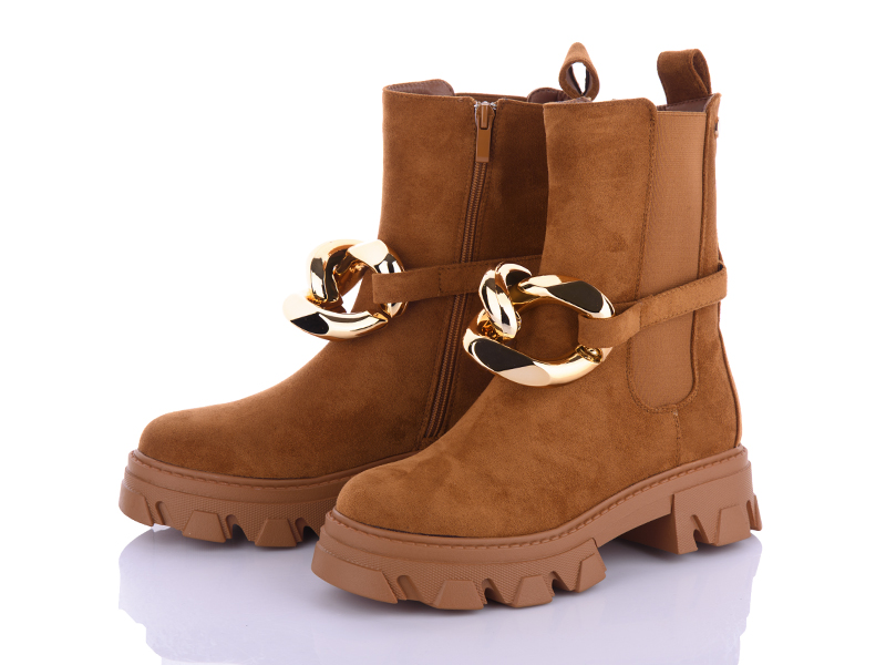 Ботинки VIOLETA (36-41) M615-5 camel (деми)