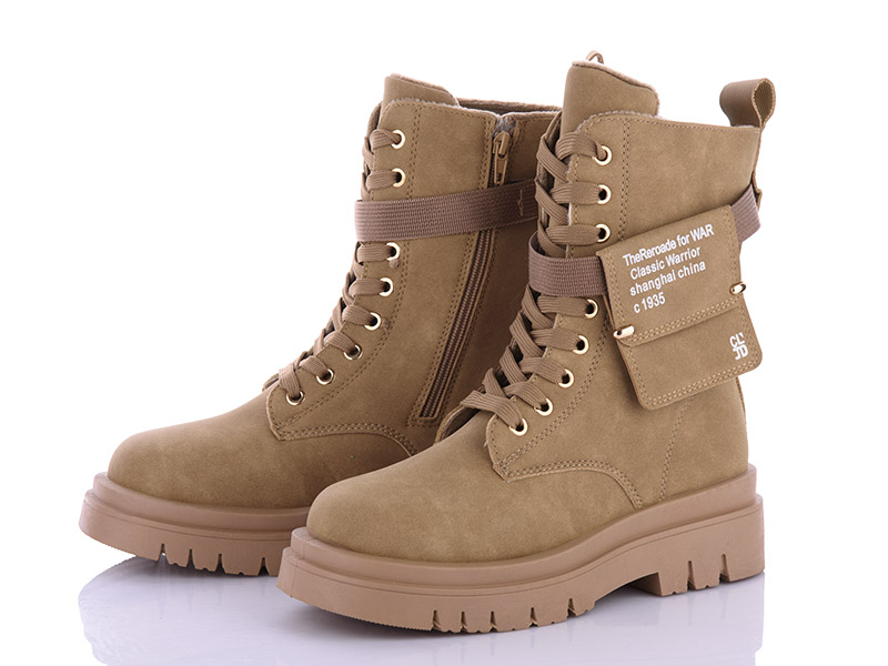 Ботинки VIOLETA (36-41) 20-927-2 khaki (деми)