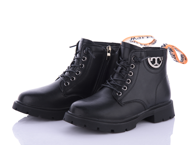 Ботинки VIOLETA (31-36) Y106-7603 black-orange (деми)
