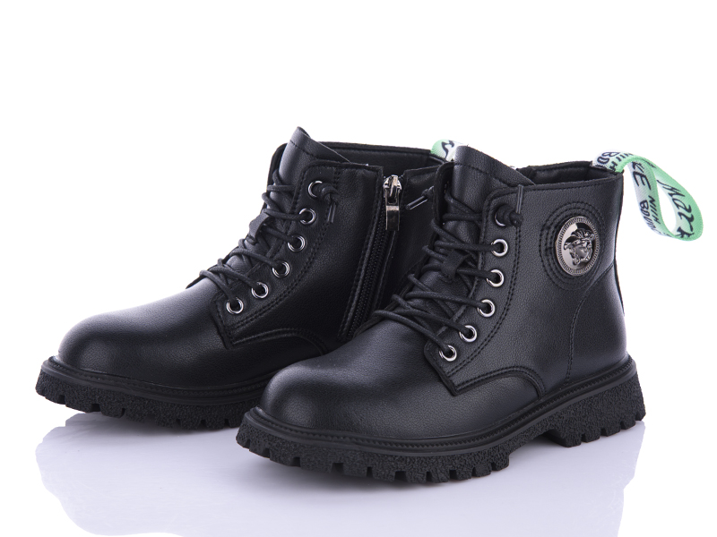 Ботинки VIOLETA (31-36) Y108-7607 black-green (деми)