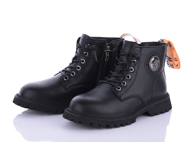 Ботинки VIOLETA (31-36) Y108-7607 black-orange (деми)