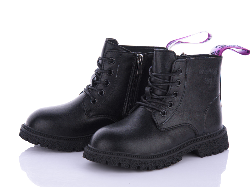 Ботинки VIOLETA (32-37) Y90-0279B black-purple (деми)