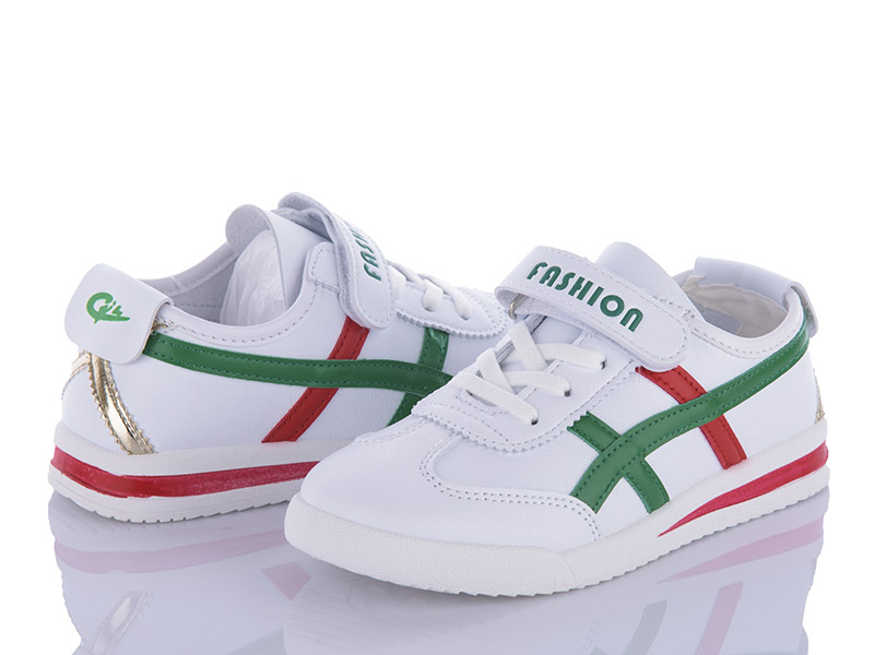 Кроссовки VIOLETA (32-37) Y66-A02-1 white-green (деми)