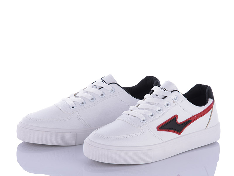 Кроссовки VIOLETA (35-40) Z4-6821 white-black-red (деми)