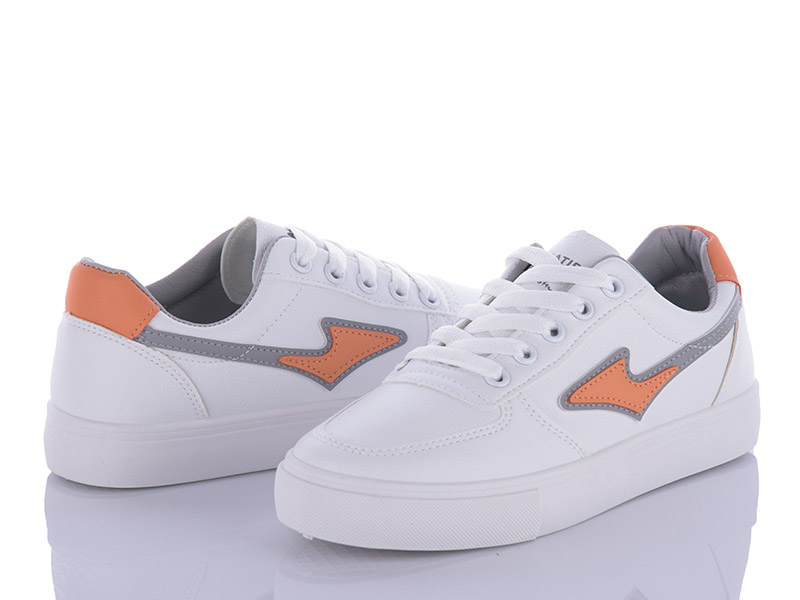 Кроссовки VIOLETA (35-40) Z4-6821 white-orange-grey (деми)