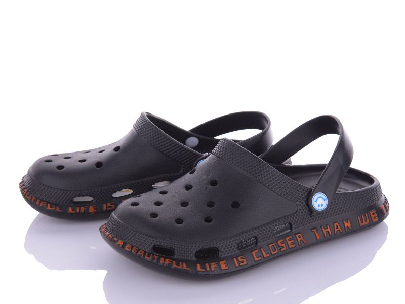 Кроксы Calorie (41-45) 8599 black (лето)