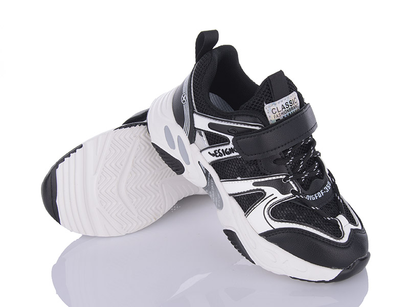 Кроссовки VIOLETA (32-37) G23-806-1 black (лето)