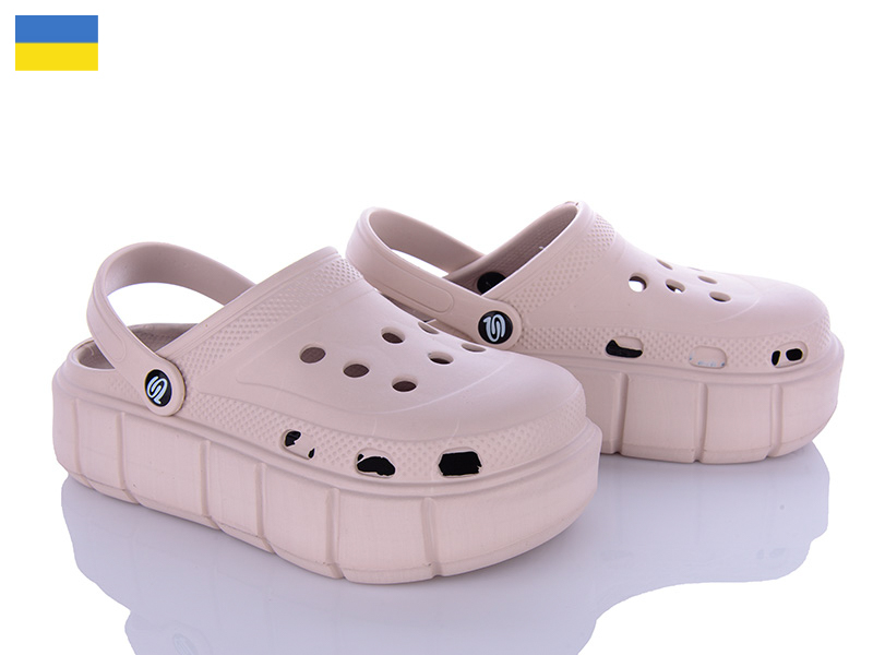 Кроксы Roks (36-40) Progress 152 бежевий (лето)
