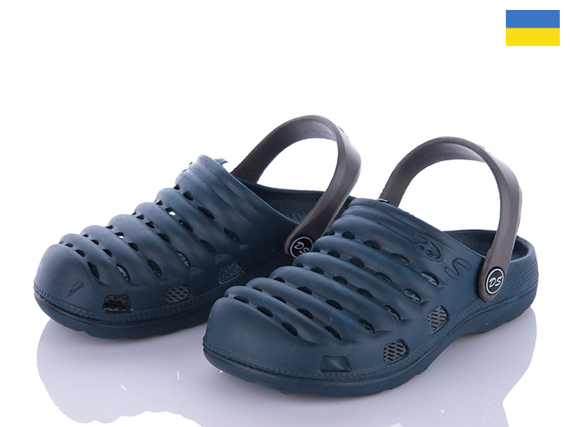 Кроксы Vladimir (33-40) DS Сабо 3 підліток чорний  (лето)