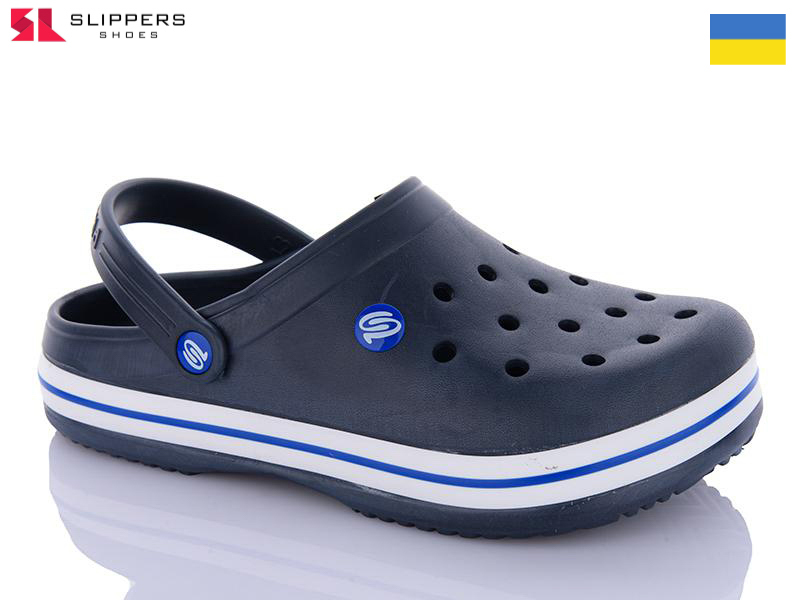 Кроксы Slipers (41-45) 224 т.синій (лето)