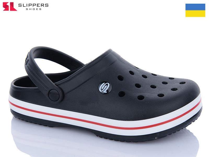 Кроксы Slipers (41-45) 224 чорний (лето)