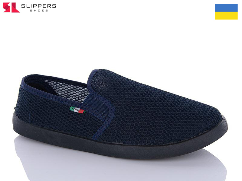 Слипоны Slipers (41-45) 3100 синій (лето)