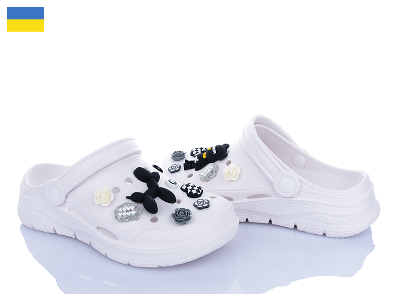 Кроксы Roks (36-41) Dago 426 білий (лето)