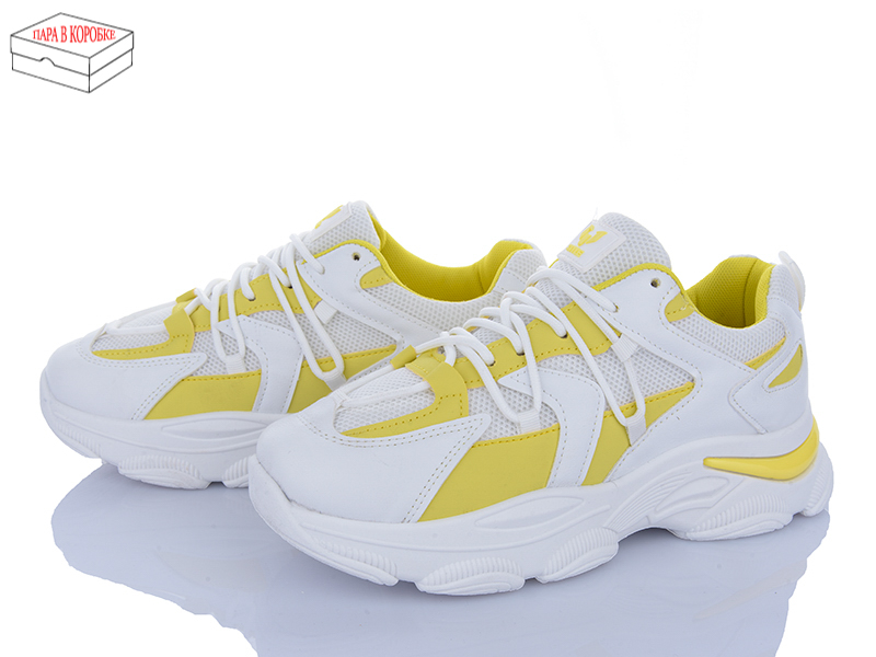 Кроссовки Sindikat (37-41) M1 white-yellow (деми)