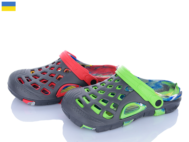 Кроксы Sanlin2 (40-45) B308 папуга mix (лето)