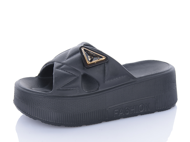 Шлепанцы Alimama (36-41) 811 black (лето)