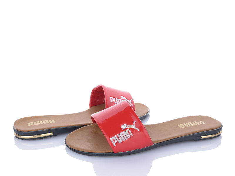 Шлепанцы ShoesViento (37-40) Pu-ma червоний (лето)