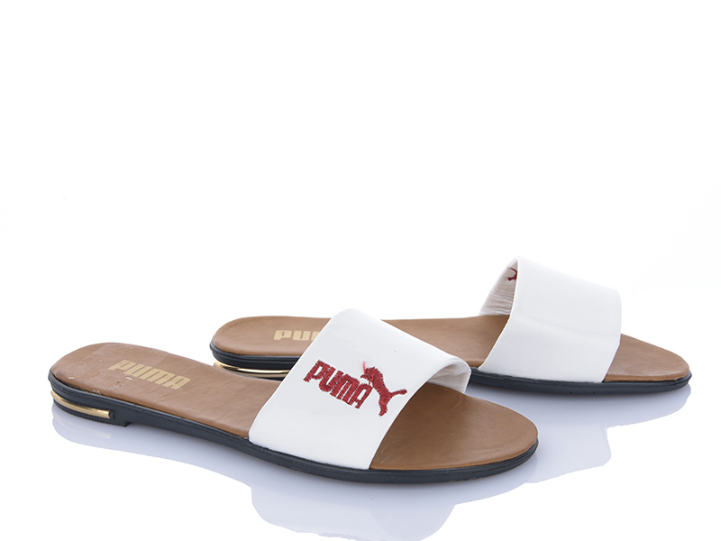 Шлепанцы ShoesViento (37-40) Pu-ma білий (лето)
