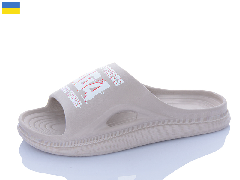 Шлепанцы ALEX M&L (36-41) ML113 бежевий принт ассорті (лето)