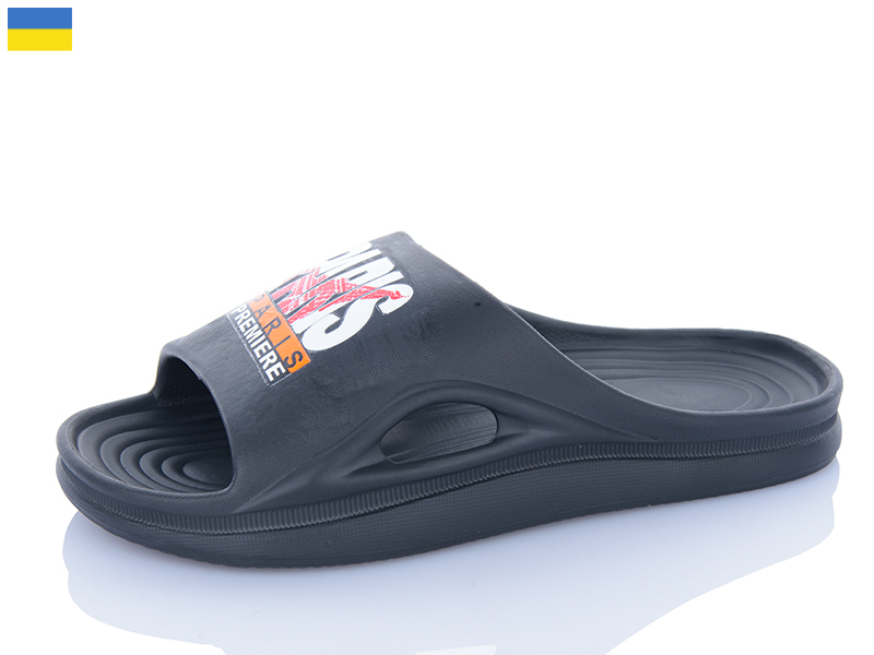 Шлепанцы ALEX M&L (36-41) ML113 чорний принт ассорті (лето)