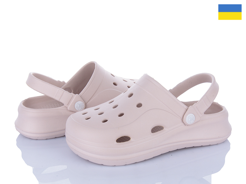 Кроксы Inblu (37-41) F650 св.бежевий (лето)