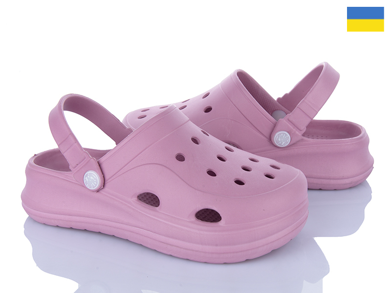 Кроксы Inblu (37-41) F650 пудра (лето)
