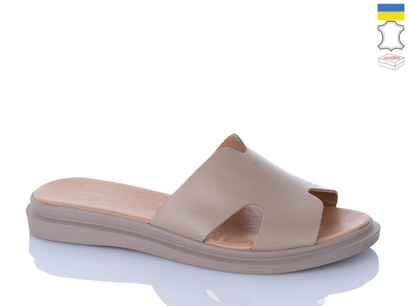 Шлепанцы Sali (36-40) 505 капучино кап-п. (лето)